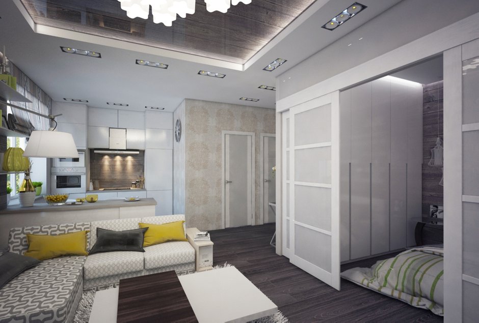 Фотография: Гостиная в стиле Лофт, Современный, Квартира, Дома и квартиры, Проект недели – фото на INMYROOM