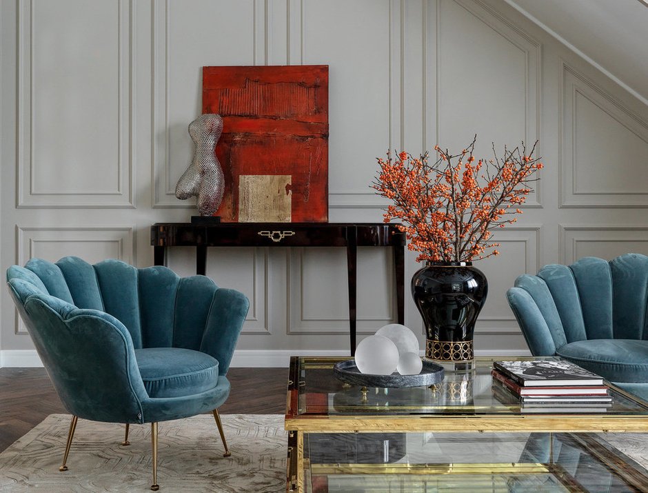 Фотография: Гостиная в стиле Классический, Современный, Дом, дизайн интерьера загородного дома, Нина Биркадзе, Дина Косточка, TaupeHome, Оксана Савчук, Евгения Лебедева, Дарья Власова, ПРЕМИЯ INMYROOM – фото на INMYROOM