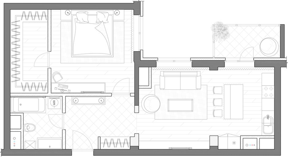 План с расстановкой мебели