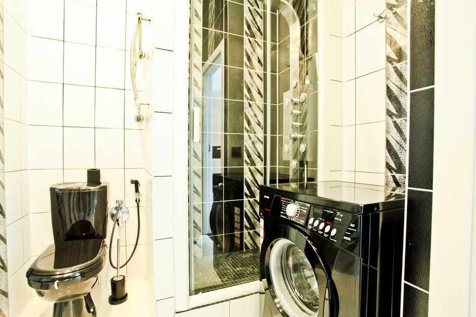 Фотография: Ванная в стиле Современный, Квартира, Цвет в интерьере, Дома и квартиры – фото на INMYROOM