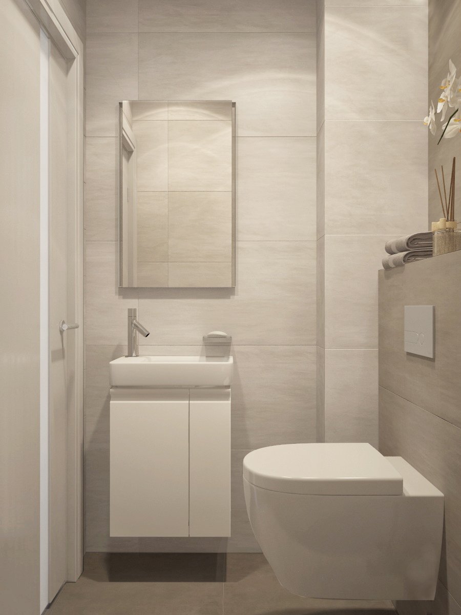 Фотография: Ванная в стиле Современный, Скандинавский, Квартира, Проект недели, Санкт-Петербург, Монолитный дом, Мария Панченко, 2 комнаты, 40-60 метров – фото на INMYROOM