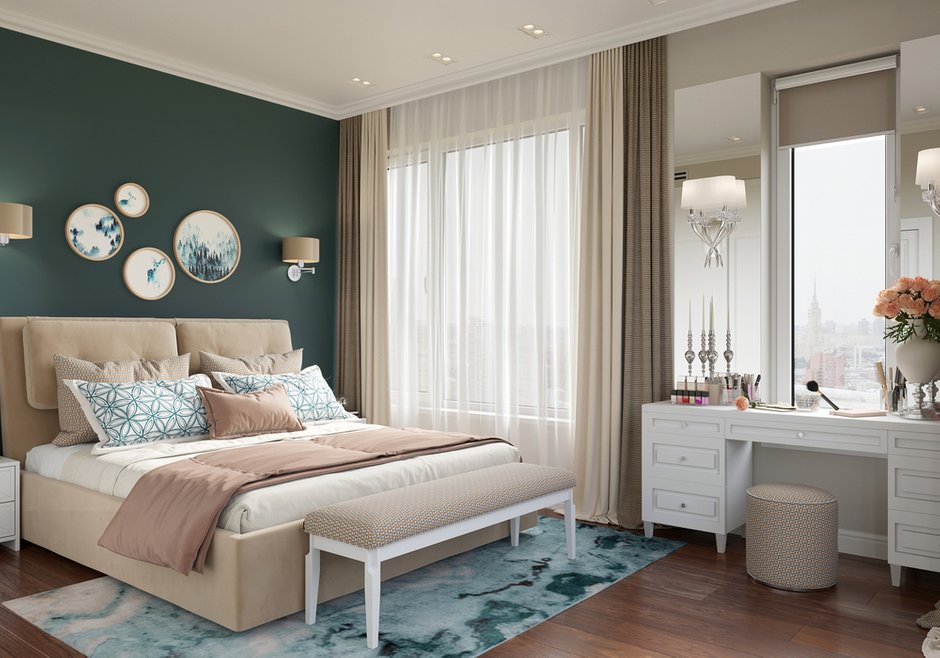 Фотография: Спальня в стиле Современный, Квартира, Проект дня, Москва, 3 комнаты, Более 90 метров, Галина Березкина – фото на INMYROOM