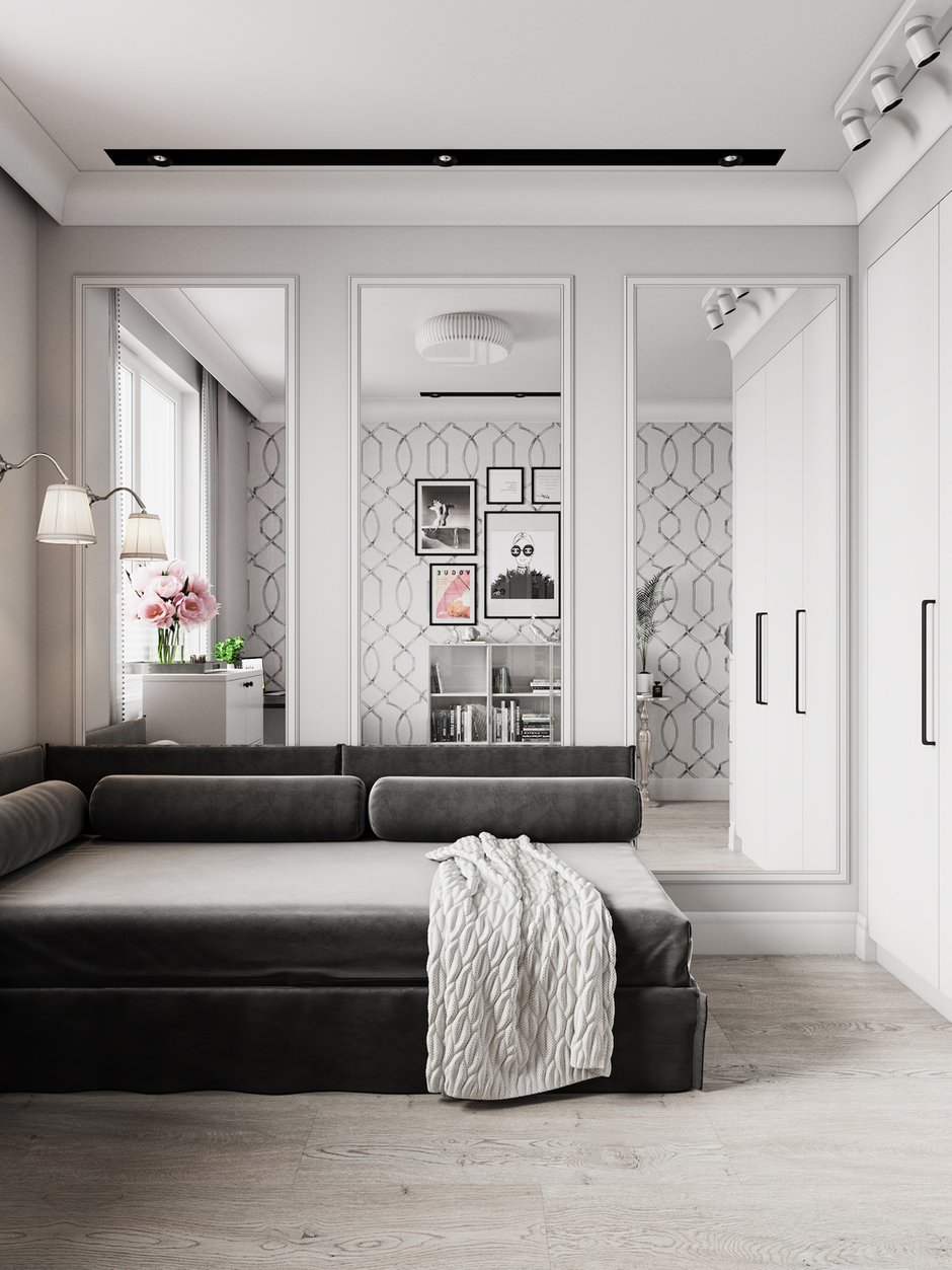 Фотография: Кабинет в стиле Классический, Современный, Квартира, Проект недели, Даша Ухлинова, Зеленоград, ГМС-1, 2 комнаты, 40-60 метров – фото на INMYROOM