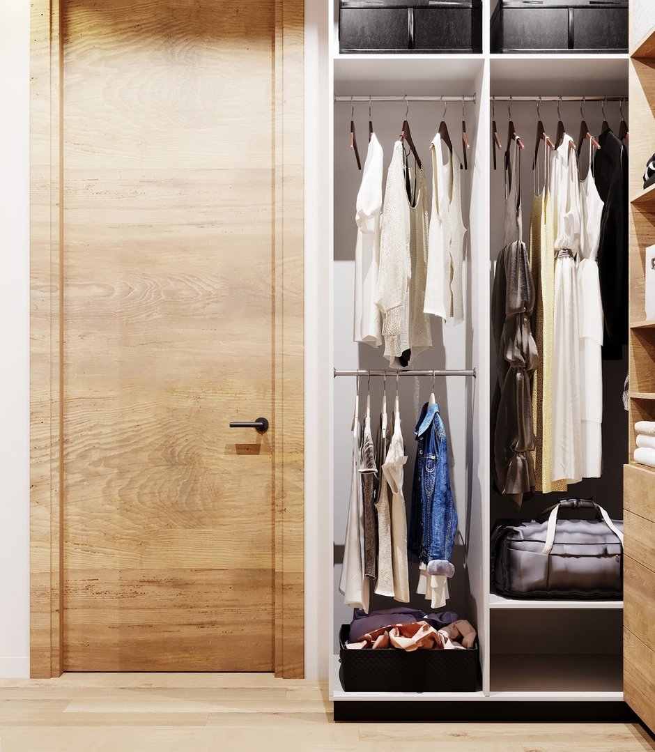 Фотография: Гардеробная в стиле Современный, Квартира, Проект недели, Москва, 3 комнаты, 60-90 метров, Монолитно-кирпичный, Студия 20:18, ПРЕМИЯ INMYROOM – фото на INMYROOM