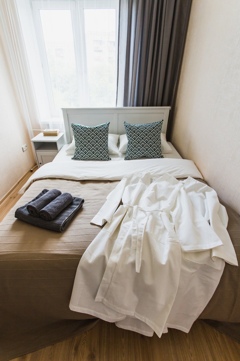 Фотография: Спальня в стиле Минимализм, Современный, Квартира, Проект недели, Москва, Анна Ковальченко, Панельный дом, 2 комнаты, 40-60 метров – фото на INMYROOM