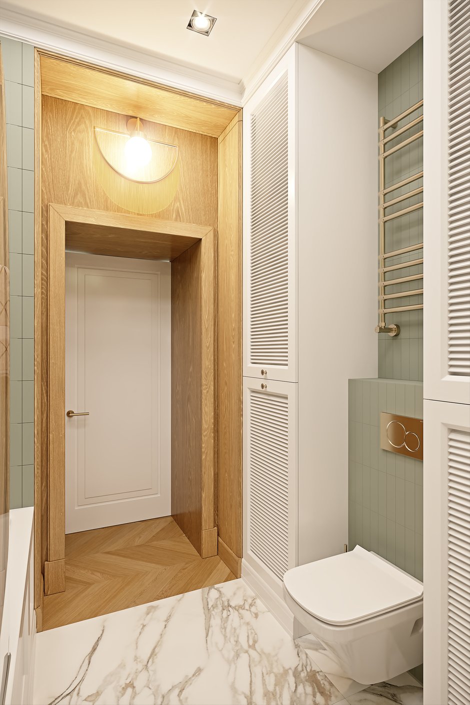 Фотография: Ванная в стиле Современный, Квартира, Проект недели, Москва, Сталинка, 3 комнаты, 60-90 метров, VO Concept – фото на INMYROOM