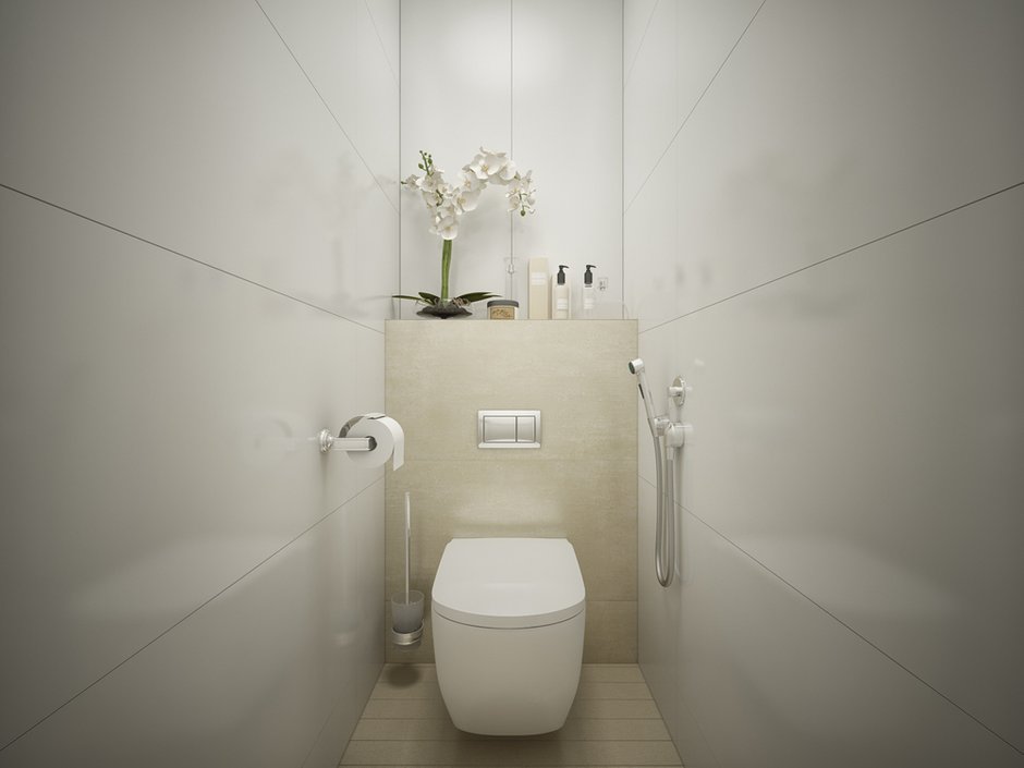 Фотография: Ванная в стиле Современный, Скандинавский, Квартира, Проект недели, Победа Дизайна, новостройка, трешка – фото на INMYROOM