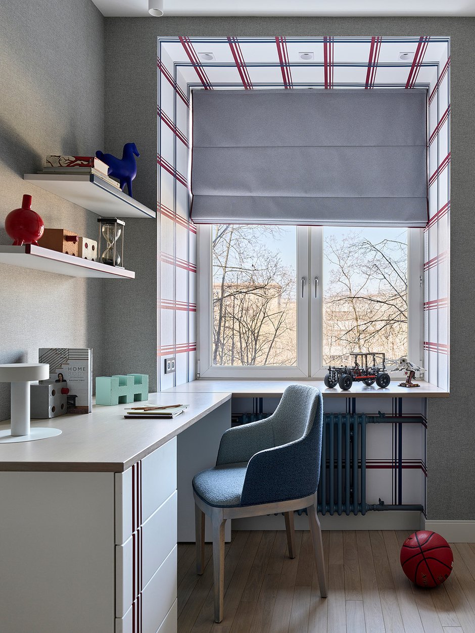 Фото: Детская комната в стиле Модерн, Эклектика, Квартира, Проект дня, Москва, Фрунзенская набережная, Сталинка, 3 комнаты, 60-90 метров, Анна Громова – фото на INMYROOM