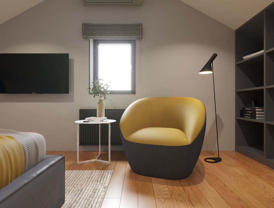 Фотография: Спальня в стиле Современный, Дом, Проект недели, Дом и дача, Химки, Павел Герасимов, Geometrium, Московская область, 4 и больше, Более 90 метров – фото на INMYROOM