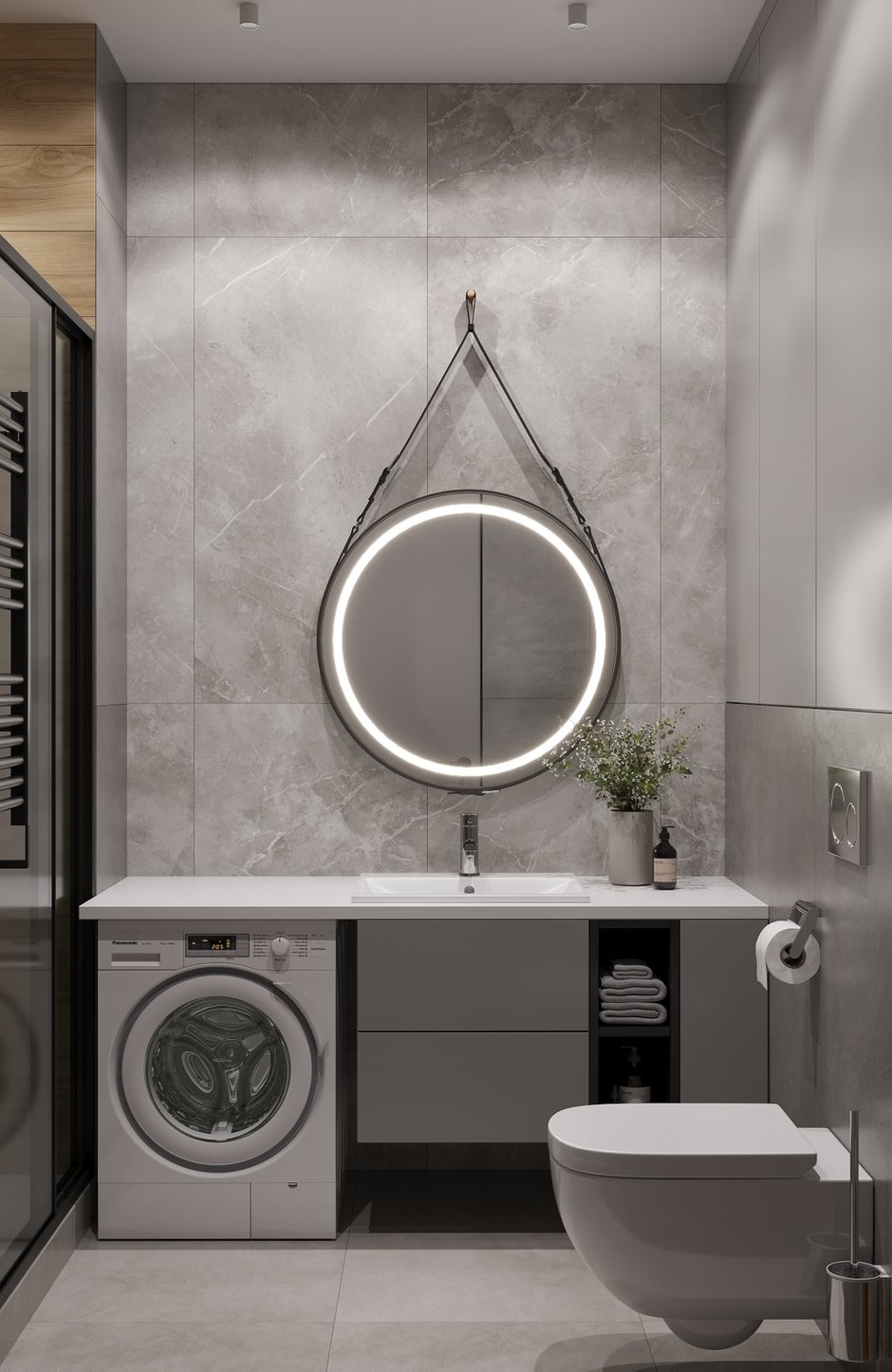 Фотография: Ванная в стиле Современный, Квартира, Проект недели, Москва, 1 комната, 40-60 метров, Deus of House – фото на INMYROOM