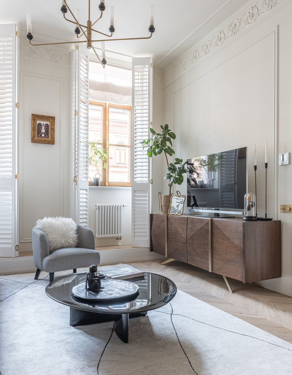 Фотография:  в стиле , Классический, Современный, Квартира, Проект дня, Кирпичный дом, 2 комнаты, 60-90 метров, Оксана Пастернак – фото на INMYROOM