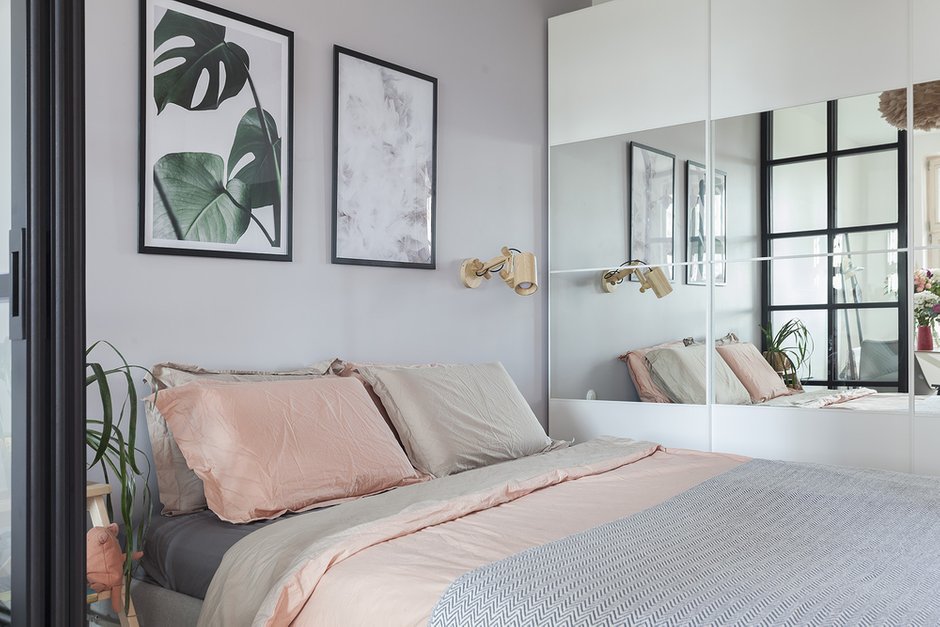 Фотография: Спальня в стиле Скандинавский, Квартира, Проект дня, Подмосковье, Герой InMyRoom, Красногорск, 2 комнаты, 40-60 метров, Монолитно-кирпичный, ЖК «Арт» – фото на INMYROOM