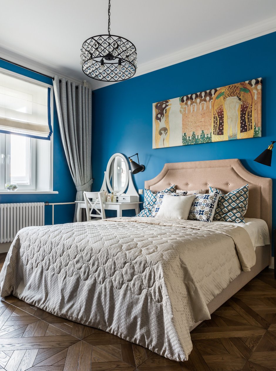 Фотография: Спальня в стиле Классический, Современный, Квартира, Проект недели, Москва, Сталинка, 3 комнаты, Более 90 метров, Татьяна Красикова – фото на INMYROOM