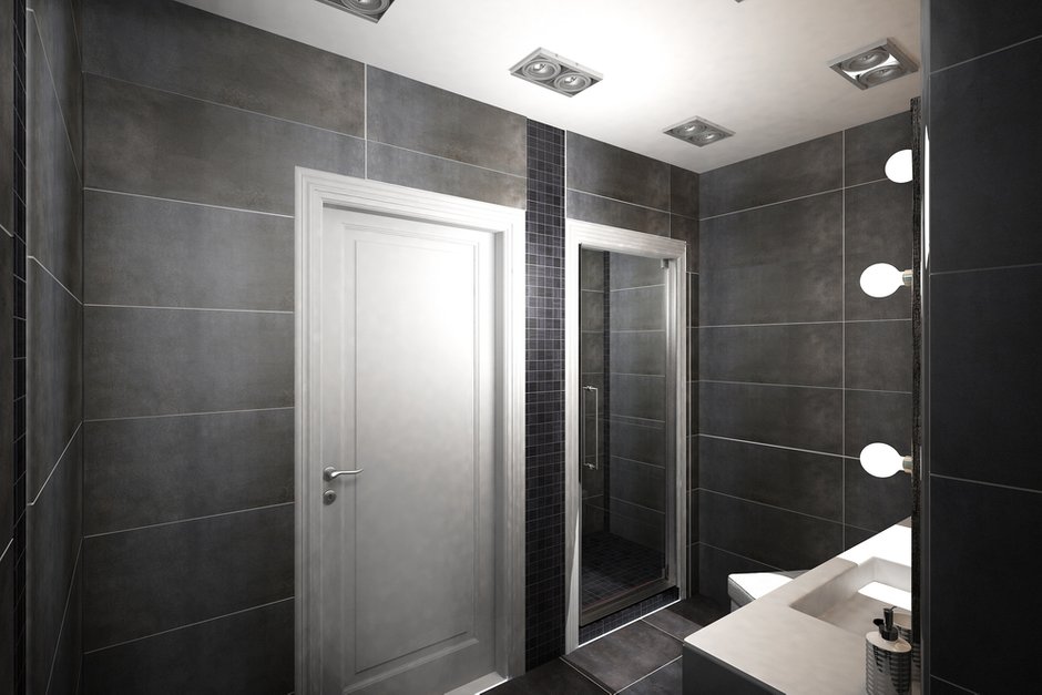 Фотография: Ванная в стиле Современный, Лофт, Квартира, Проект недели, Наталья Преображенская, Дина Александрова, Студия дизайна интерьеров "Уютная Квартира", Монолитный дом, 3 комнаты, 60-90 метров – фото на INMYROOM