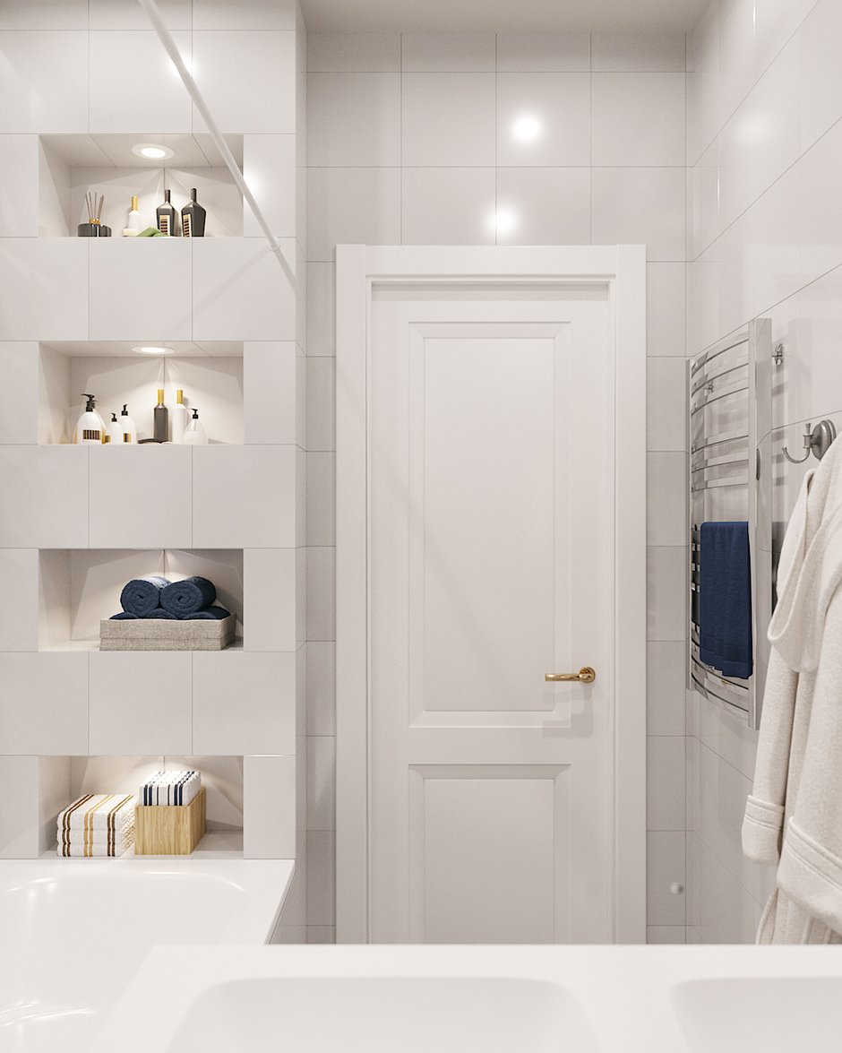 Фотография: Ванная в стиле Современный, Квартира, Проект дня, Московская область, 3 комнаты, 60-90 метров, Монолитно-кирпичный, Анастасия Кудряшова, ЖК «Клязьминская высота», ПРЕМИЯ INMYROOM – фото на INMYROOM