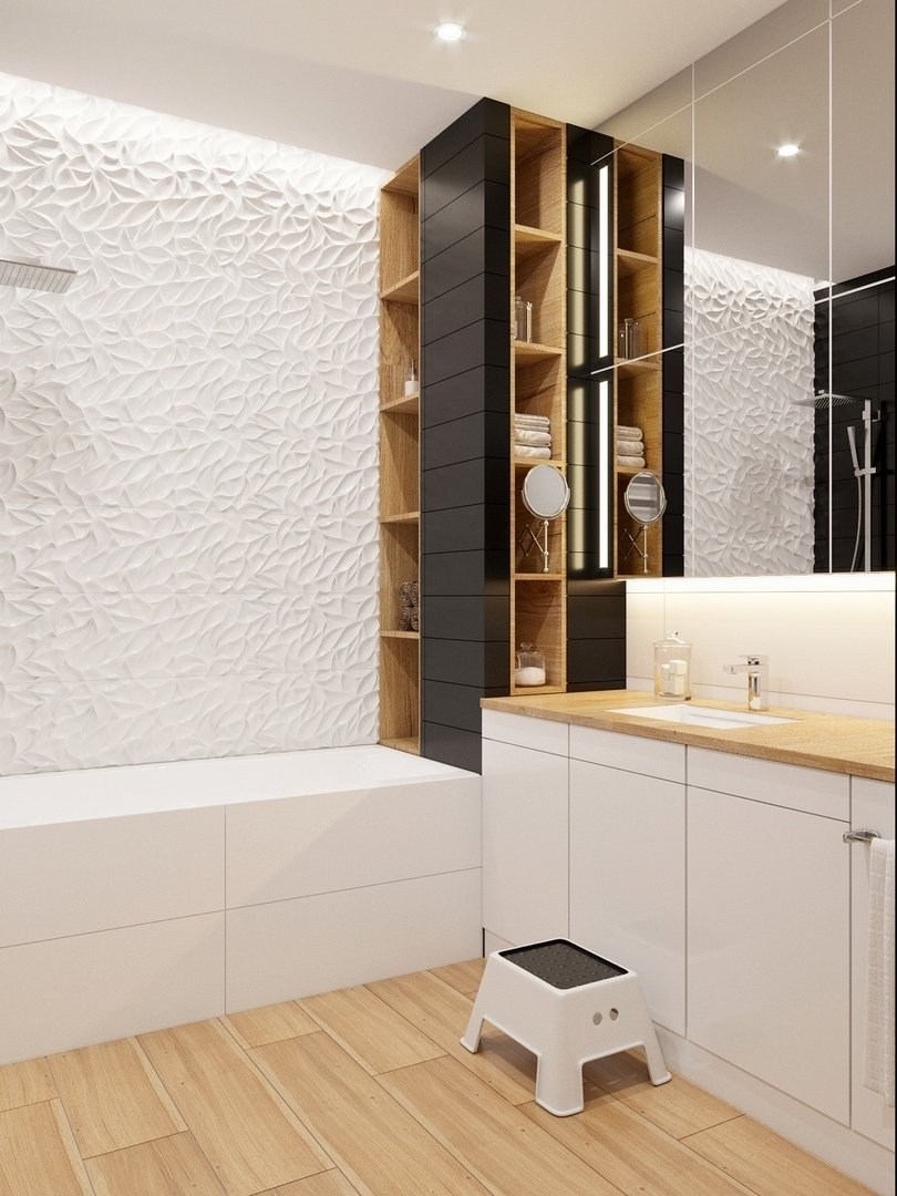 Фотография: Ванная в стиле Современный, Квартира, Проект недели, Химки, Монолитный дом, 3 комнаты, 60-90 метров, Анна Русскина – фото на INMYROOM