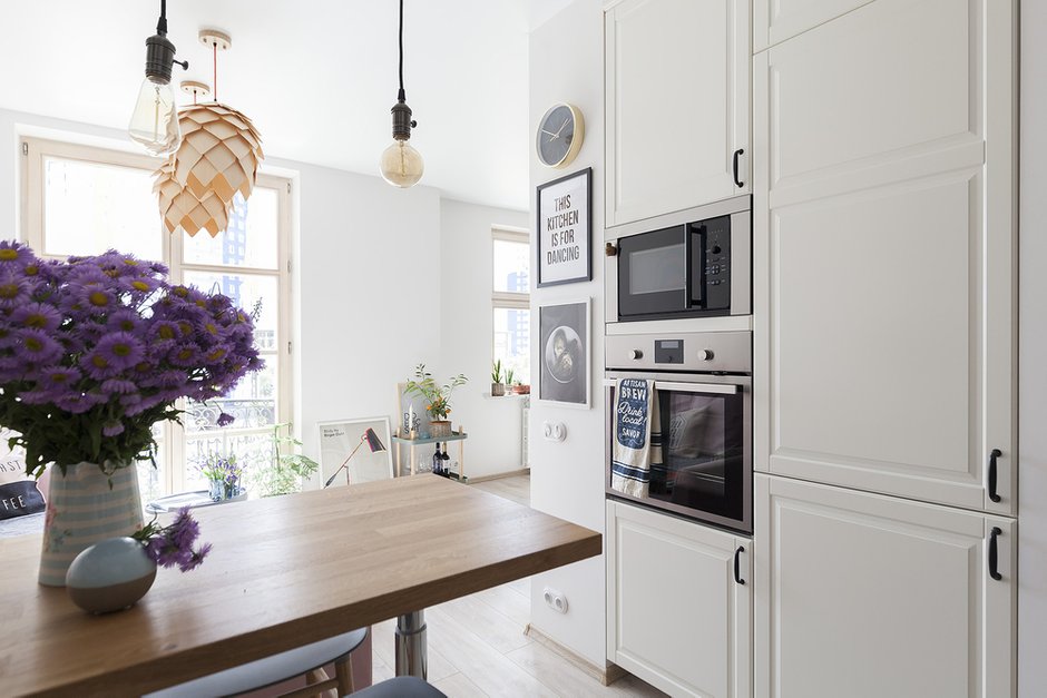 Фотография: Кухня и столовая в стиле Скандинавский, Квартира, Проект дня, Подмосковье, Герой InMyRoom, Красногорск, 2 комнаты, 40-60 метров, Монолитно-кирпичный, ЖК «Арт» – фото на INMYROOM