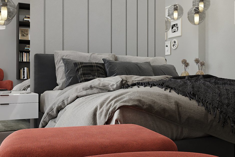 Фотография: Спальня в стиле Современный, Квартира, Проект недели, Москва, Монолитный дом, 4 и больше, Более 90 метров, Олеся Березовская – фото на INMYROOM