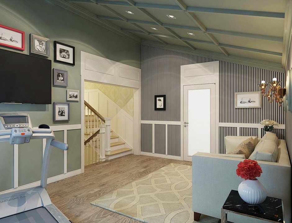 Фотография: Гостиная в стиле Прованс и Кантри, Классический, Современный, Дом, Проект недели, интерьер кабинета, кухня-гостиная дизайн, Челябинск, Валерия Стенникова, Insomnia, американский стиль – фото на INMYROOM