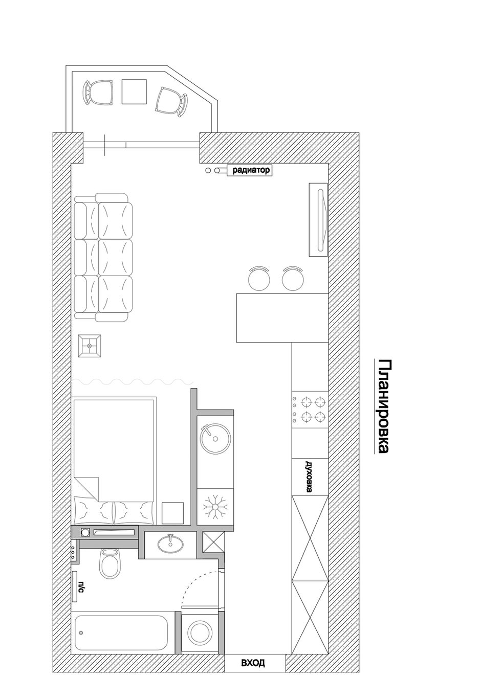 План с расстановкой мебели