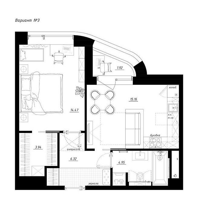 Фотография: Планировки в стиле , Перепланировка, Никита Зуб – фото на INMYROOM