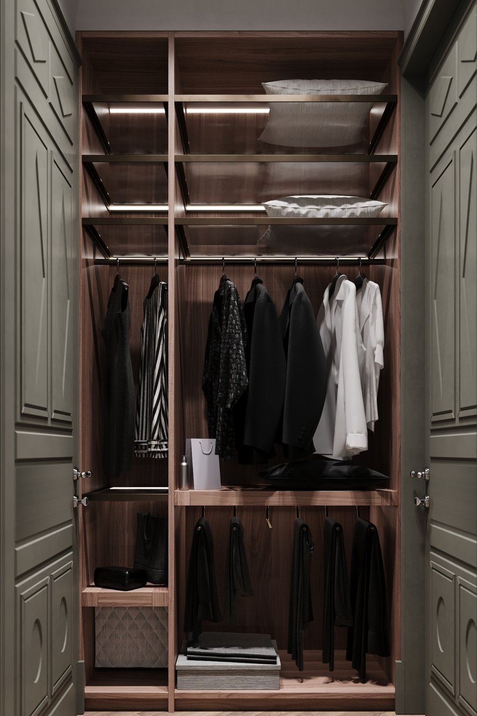 Фотография: Гардеробная в стиле Современный, Эклектика, Квартира, Проект недели, Москва, 4 и больше, Более 90 метров – фото на INMYROOM