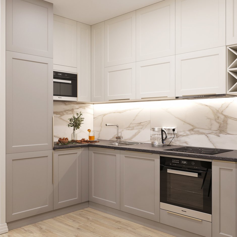 Фотография: Кухня и столовая в стиле Современный, Прихожая, Квартира, Проект недели, Москва, 2 комнаты, 40-60 метров – фото на INMYROOM