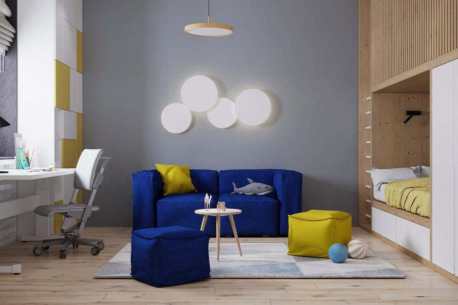 Фотография: Детская в стиле Современный, Квартира, Проект недели, Geometrium, Более 90 метров, Kronospan – фото на INMYROOM