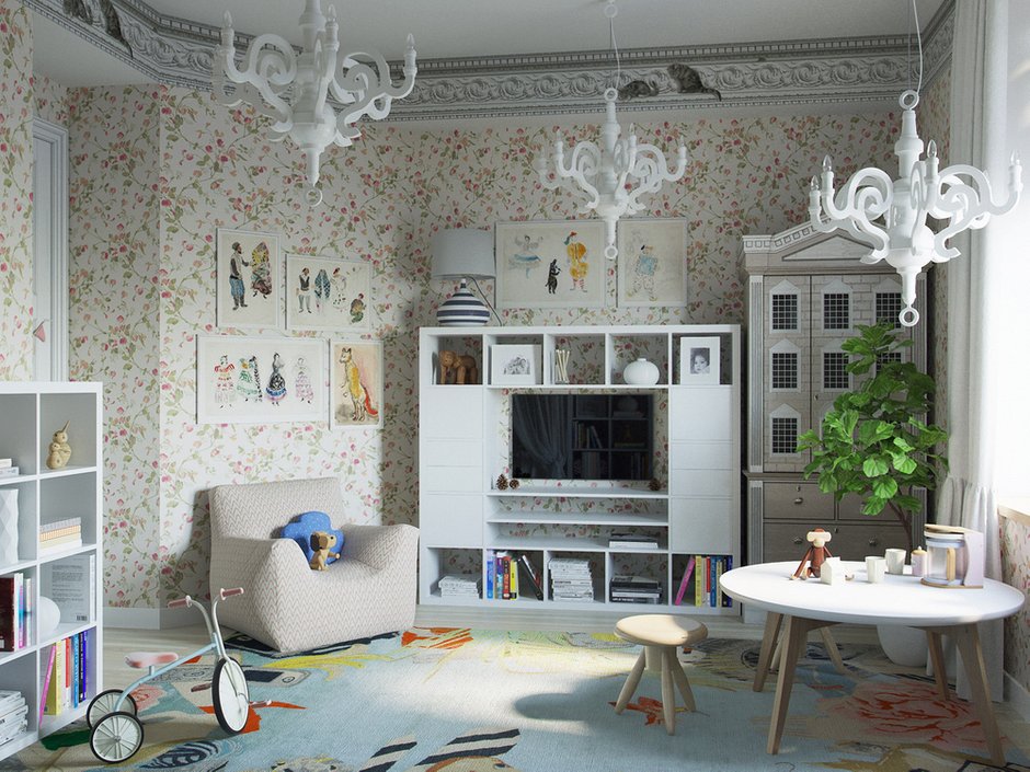 Фотография: Детская в стиле Скандинавский, Современный, Квартира, Проект недели, Москва, Сталинка, 3 комнаты, 60-90 метров, Маргарита Рассказова – фото на INMYROOM
