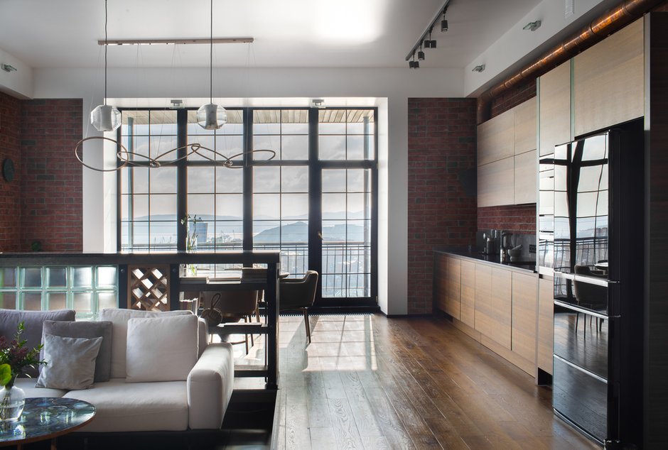 Фотография: Кухня и столовая в стиле Лофт, Квартира, Проект недели, Пентхаус, 4 и больше, Более 90 метров, Владивосток, #эксклюзивныепроекты, Miyao Studio – фото на INMYROOM