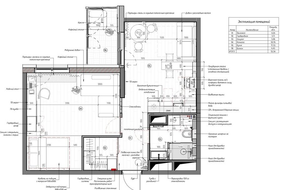 Фотография:  в стиле , Современный, Квартира, Проект дня, Санкт-Петербург, 1 комната, 40-60 метров, Виктория Крылова – фото на INMYROOM