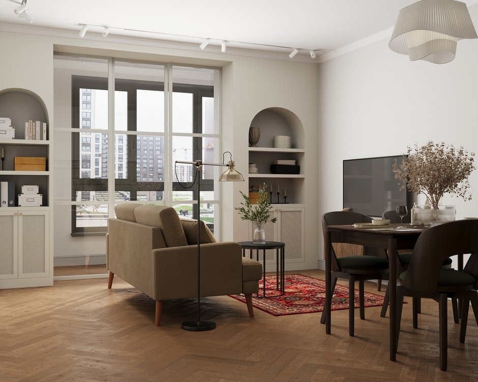 Фотография:  в стиле , Квартира, Проект дня, Санкт-Петербург, 3 комнаты, 60-90 метров, современный с элементами классики и французского стиля, Гера Остин, Анна Лаковская – фото на INMYROOM