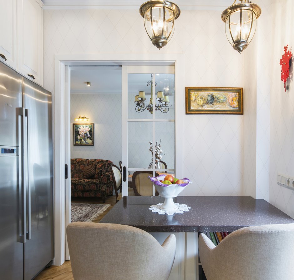 Фотография: Кухня и столовая в стиле Классический, Квартира, Проект недели, Студия 3.14, Сталинка, 3 комнаты, 60-90 метров, Иероним Грабштейн – фото на INMYROOM