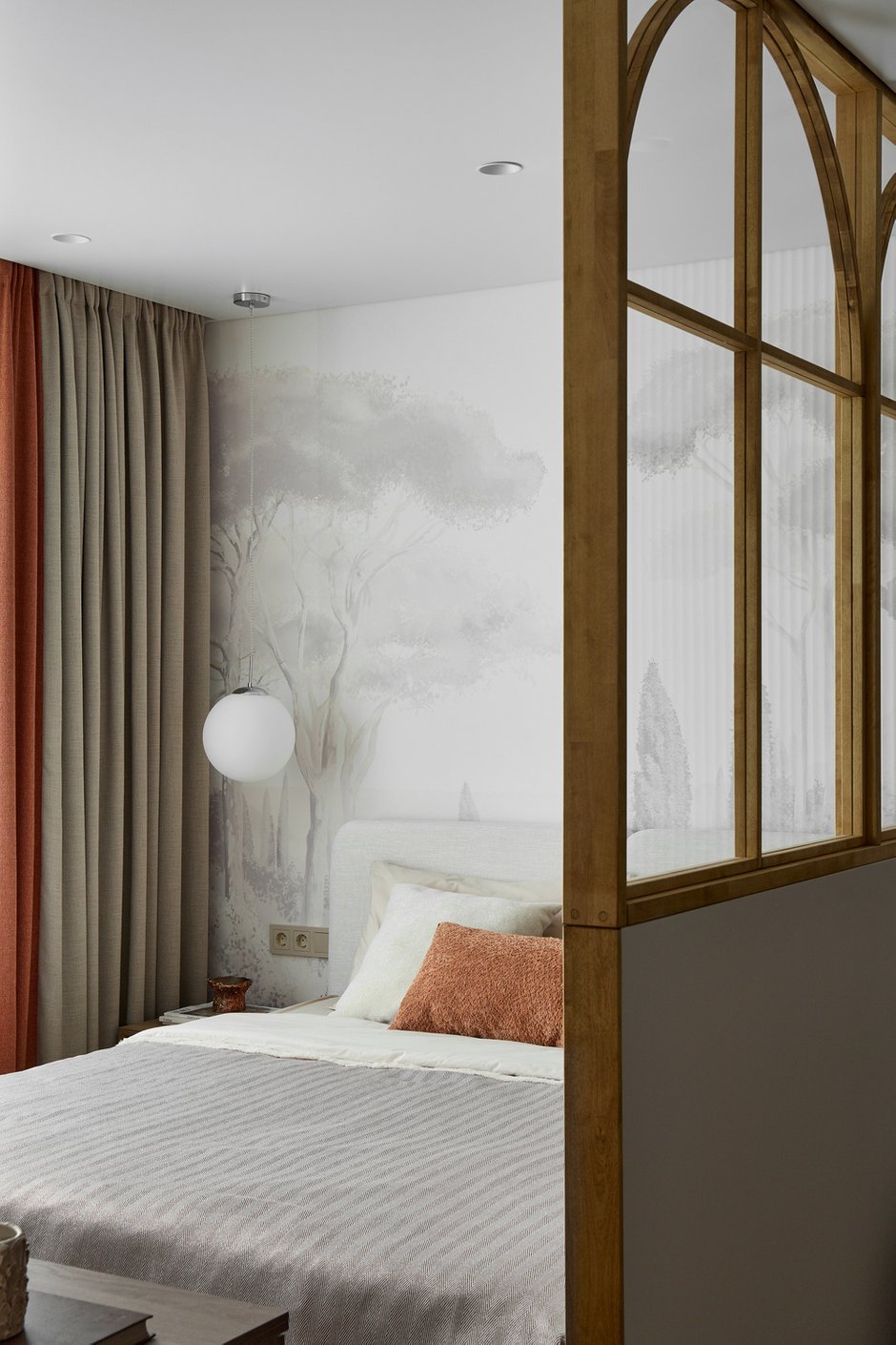 Фотография: Спальня в стиле Современный, Джапанди, Малогабаритная квартира, Квартира, Проект дня, Беларусь, Панельный дом, 1 комната, 40-60 метров, Жодино, Мария Назарова – фото на INMYROOM