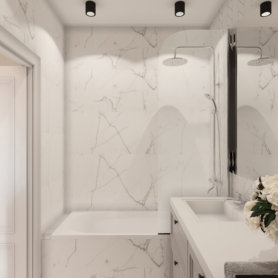 Фотография: Ванная в стиле Современный, Малогабаритная квартира, Квартира, Студия, Проект недели, Монолитный дом, до 40 метров, Котельники, Диана Бганова – фото на INMYROOM