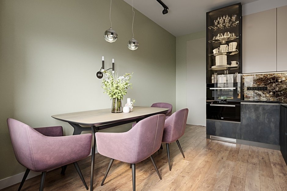 Фотография: Кухня и столовая в стиле Современный, Квартира, Проект недели, Москва, Сталинка, 3 комнаты, 60-90 метров, Более 90 метров, Наталья Мердина – фото на INMYROOM