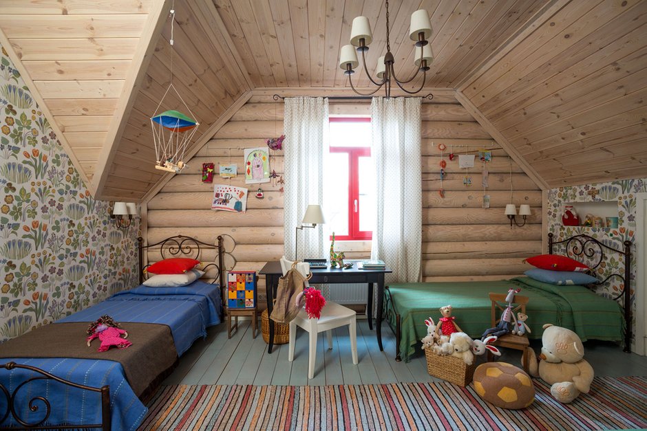 Фотография:  в стиле , Прованс и Кантри, Дом, Massive, Проект недели, Красный, Коричневый, SLV, ИКЕА, Подмосковье, Дом и дача, Татьяна Иванова, Hatria, Акватика, Impero, дизайн деревянного дома, дом в стиле кантри – фото на INMYROOM