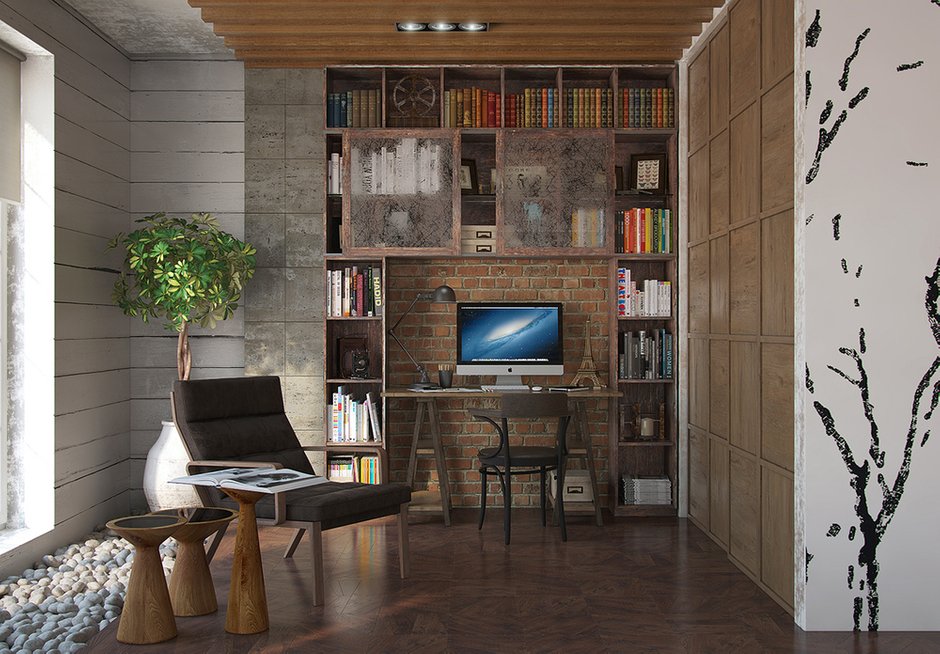 Фотография: Офис в стиле Лофт, Декор интерьера, Квартира, Foscarini, Restoration Hardware, Дома и квартиры, IKEA, Проект недели – фото на INMYROOM