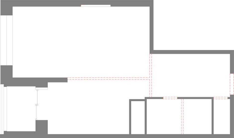 Фотография: Планировки в стиле , Квартира, Студия, Минимализм, Проект недели, Москва, Дарья Бутахина, Александр Кудимов, Монолитный дом, 40-60 метров, архитектурная мастерская Ruetemple – фото на INMYROOM