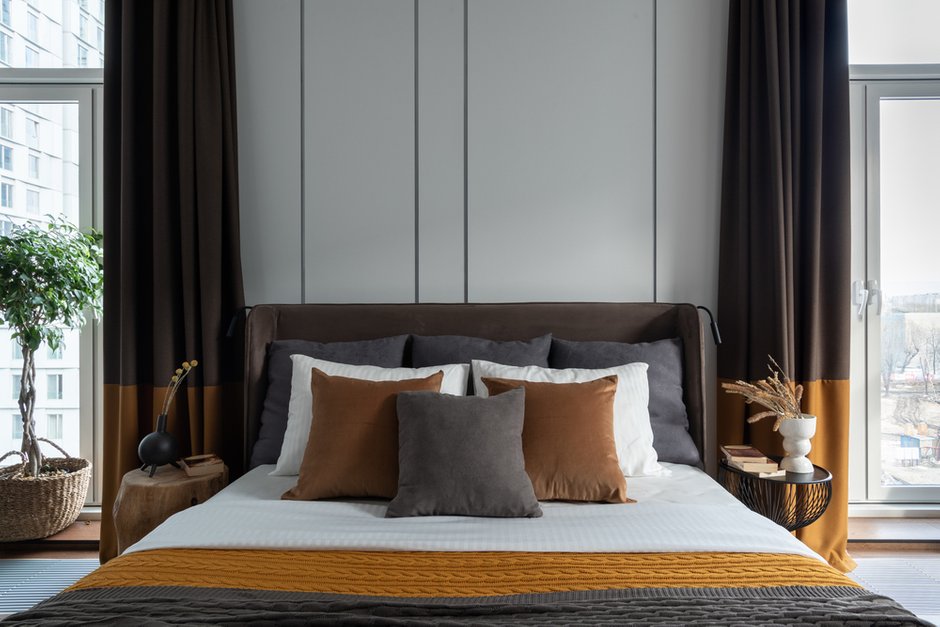 Фотография: Спальня в стиле Современный, Квартира, Проект дня, Москва, 4 и больше, Более 90 метров, Юлия Волкова – фото на INMYROOM