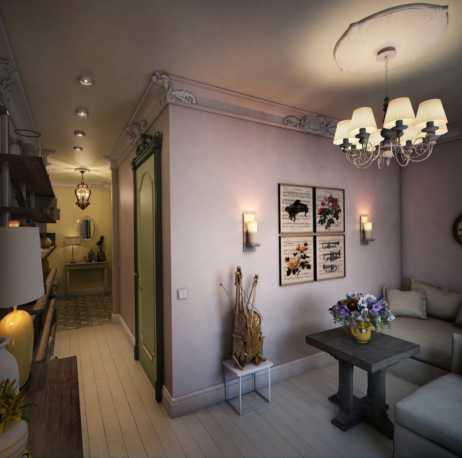 Фотография:  в стиле , Эклектика, Квартира, Gramercy Home, LAUFEN, Проект недели, Dulux, Марина Саркисян, Designers Guild, Hansgrohe Raindance, классический интерьер, Citilux, как оформить интерьер двушки, Roca Gap, La Dia Grazia, Lucide Robin, Arte Lamp Vilaggio, Cesar Etoile, как из однушки сделать двушку, прованс в двушке, Кирпичный дом, Финляндия, Хельсинки, 2 комнаты, до 40 метров – фото на INMYROOM
