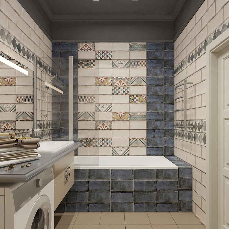 Фотография: Ванная в стиле Прованс и Кантри, Проект недели, Дом и дача, Новая Москва, Евгения Ермолаева, Таунхаус, Блочный дом, 4 и больше, Более 90 метров, EEDS DESIGN – фото на INMYROOM