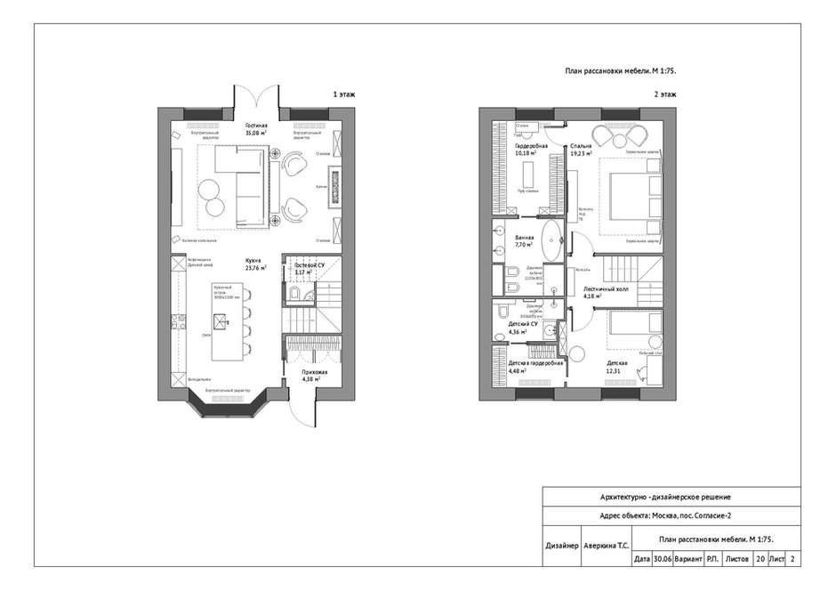 План расстановки мебели