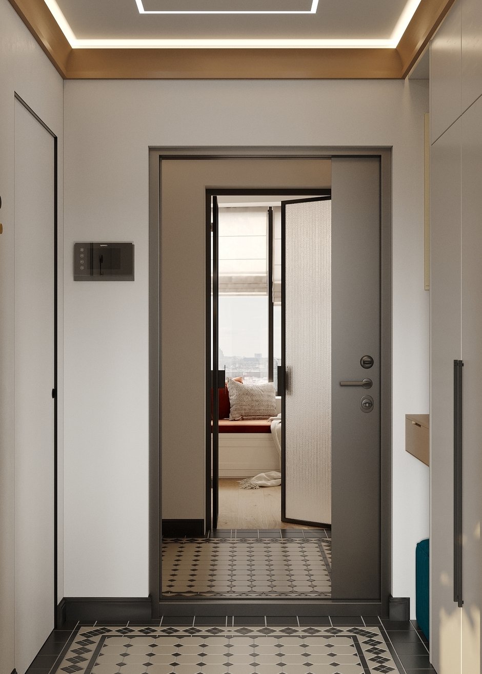 Фотография: Прихожая в стиле Современный, Квартира, Проект дня, Москва, Монолитный дом, 2 комнаты, 40-60 метров, Project P, Анастасия Петухова – фото на INMYROOM