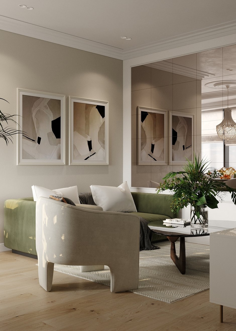 Фотография: Гостиная в стиле Современный, Квартира, Проект дня, Москва, Монолитный дом, 2 комнаты, 40-60 метров, Project P, Анастасия Петухова – фото на INMYROOM