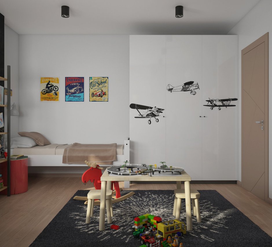Фотография: Детская в стиле Лофт, Современный, Квартира, Проект недели, Беларусь, Минск, новостройка, Монолитный дом, Ольга Беркова, 4 и больше, Более 90 метров – фото на INMYROOM