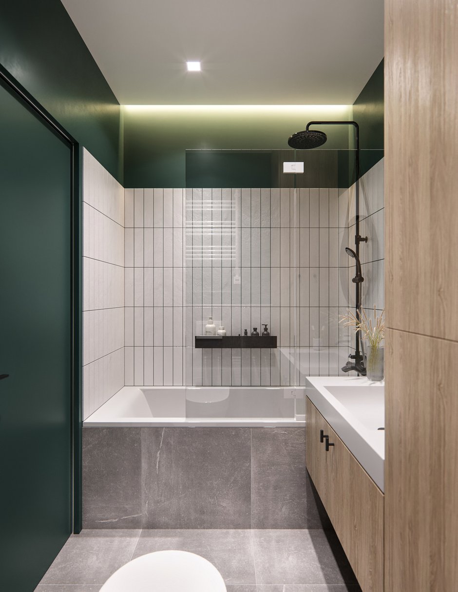 Фотография: Ванная в стиле Современный, Скандинавский, Квартира, Проект недели, Санкт-Петербург, 3 комнаты, 60-90 метров, Олег Минц, MINTS INTERIORS – фото на INMYROOM