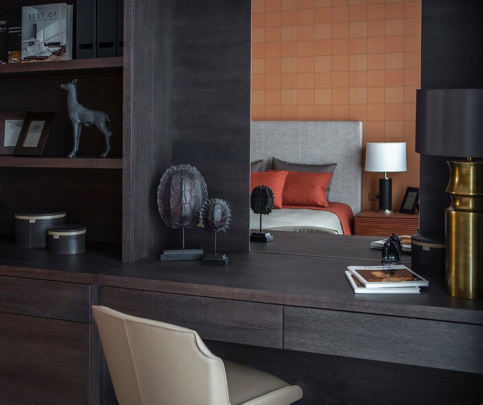 Фотография: Спальня в стиле Современный, Квартира, Минимализм, Проект недели, Москва, Монолитный дом, 3 комнаты, Более 90 метров, #эксклюзивныепроекты, Павел Бурмакин – фото на INMYROOM