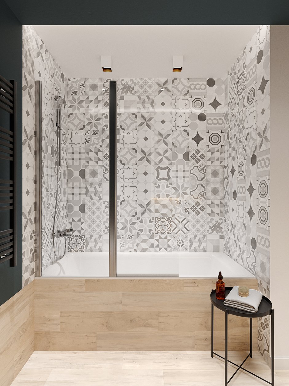 Фотография: Ванная в стиле Современный, Скандинавский, Квартира, Минимализм, Проект недели, Санкт-Петербург, Монолитный дом, 2 комнаты, 60-90 метров, Денис Красиков, Cartelle Design, Анастасия Стручкова – фото на INMYROOM