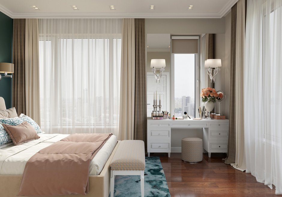 Фотография: Спальня в стиле Современный, Квартира, Проект дня, Москва, 3 комнаты, Более 90 метров, Галина Березкина – фото на INMYROOM